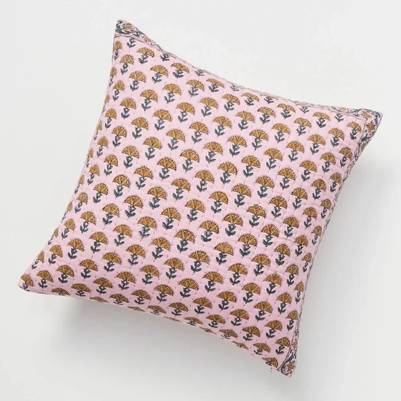 Anthropologie Kantha-Stitched Verbena Pillow